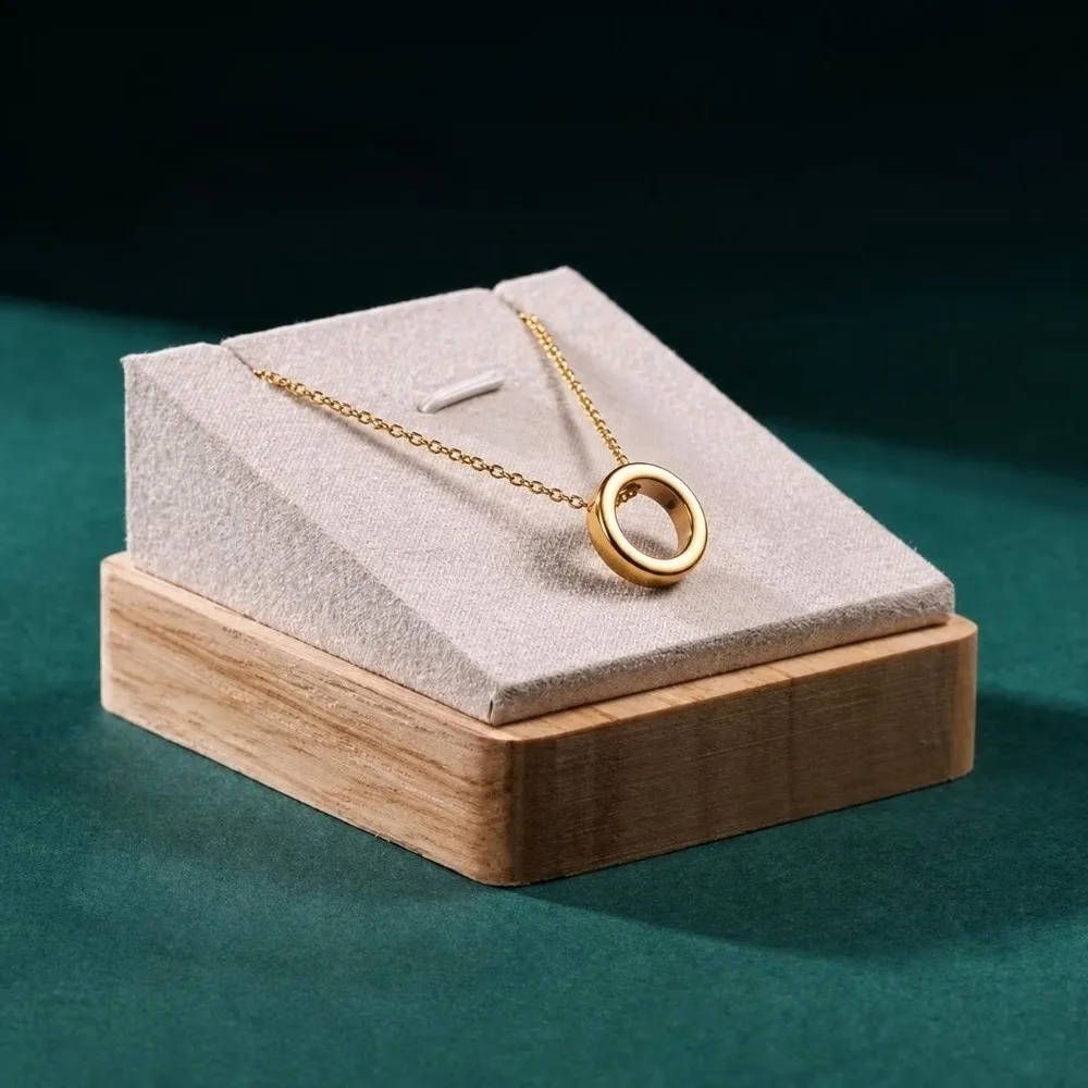 Bamboo Material Display Stand Pendant Display Desktop Jewelry Display Organizer Stand Jewelry Photography Props