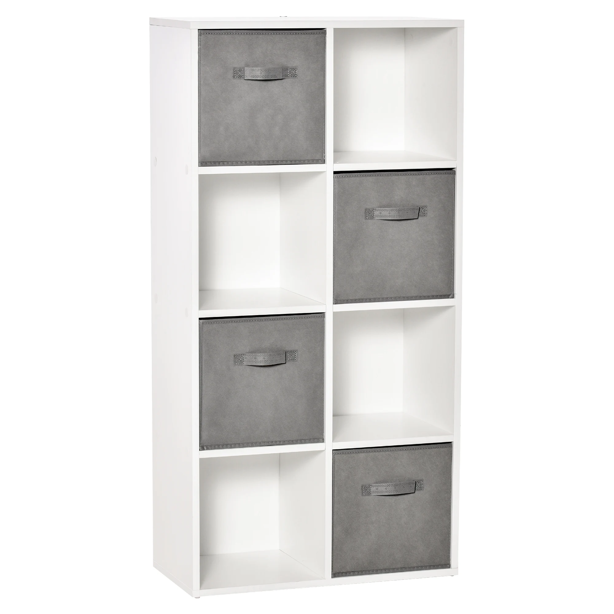 HOMCOM 8-cube shelf with 4 drawers removable non-woven fabric