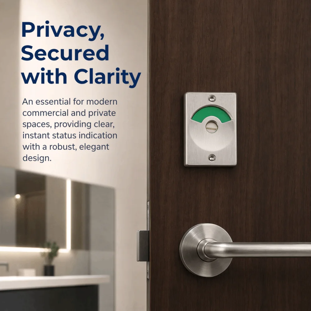 Hardware Stainless Steel Door Indicator Lock Durable Secure Privacy Door Lock Door Bolt Latch Toilet Partition
