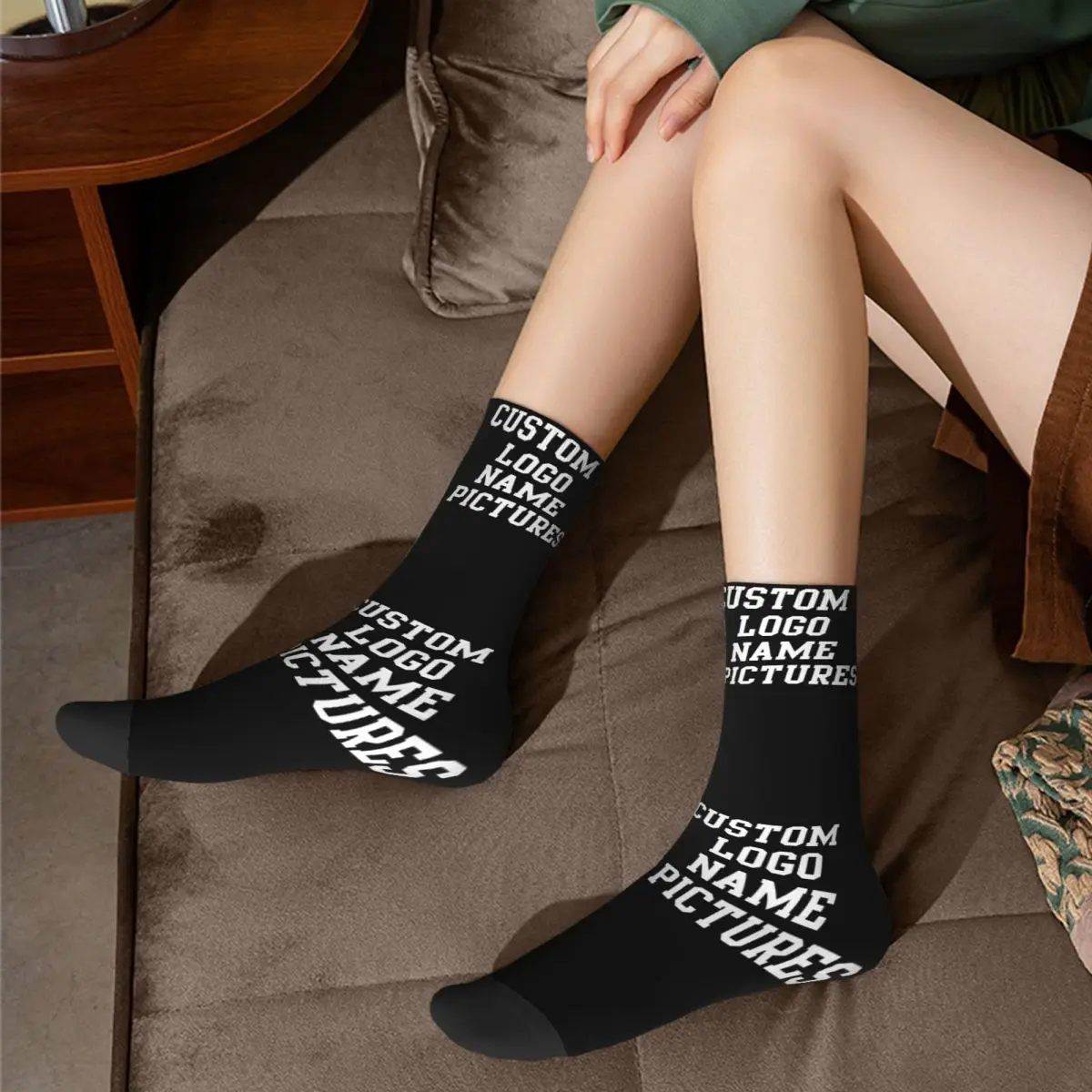 Personalized Photo Picture Customized Men Women Socks Cozy Custom Logo Text Name Sport Middle Tube Socks Cute Small Gifts