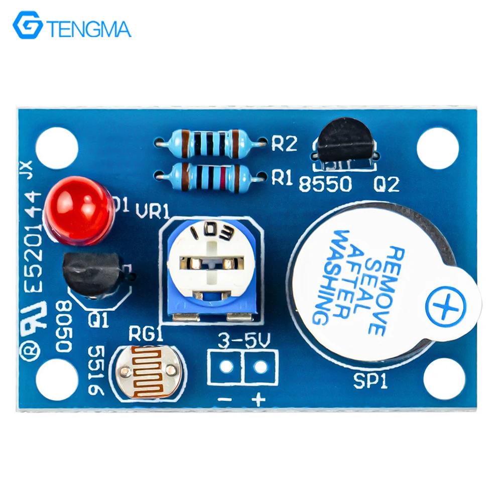 Light Sensitive Audible and Visual Alarm DIY Welding Kit Manual Electronic Puzzle Fun Technology Assembly Parts