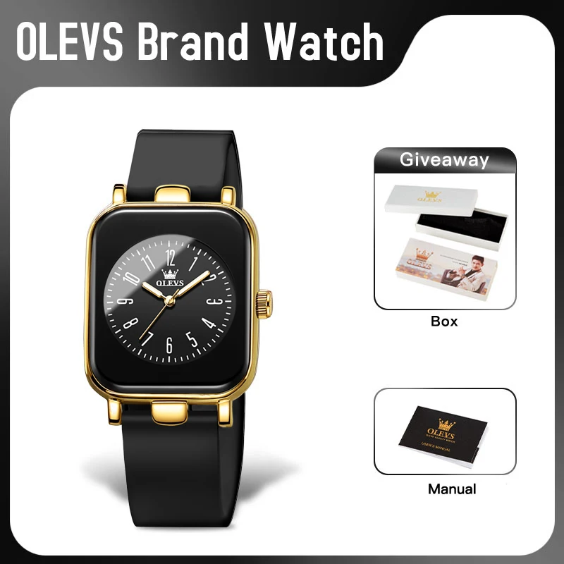 

OLEVS 9961 Women Watch Original Fashion StyleTrend Elegant Quartz Wristwatch Waterproof Silicone Strap Luminous Hands Reloj