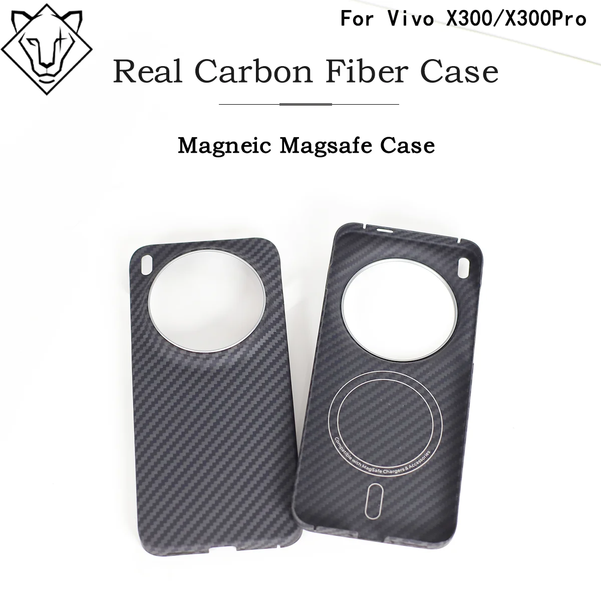 Magnetic Case for Vivo X300 Pro Carbon Aramid Fiber X300 Kevlar Carbon fiber Protective case Mobile phone shell