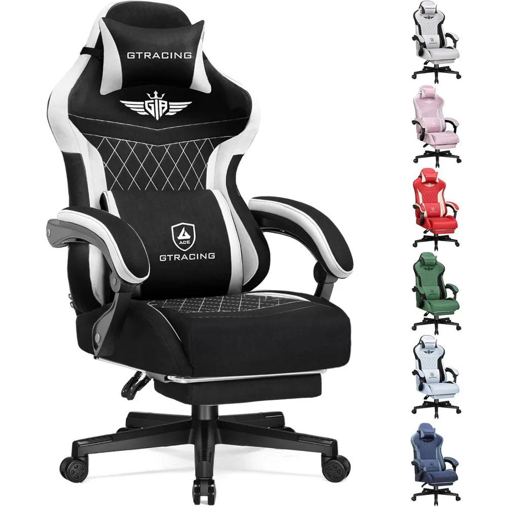 

Эргономичное игровое кресло с высокой спинкой и подставкой для ног для больших и высоких людей, поясничная поддержка для взрослых