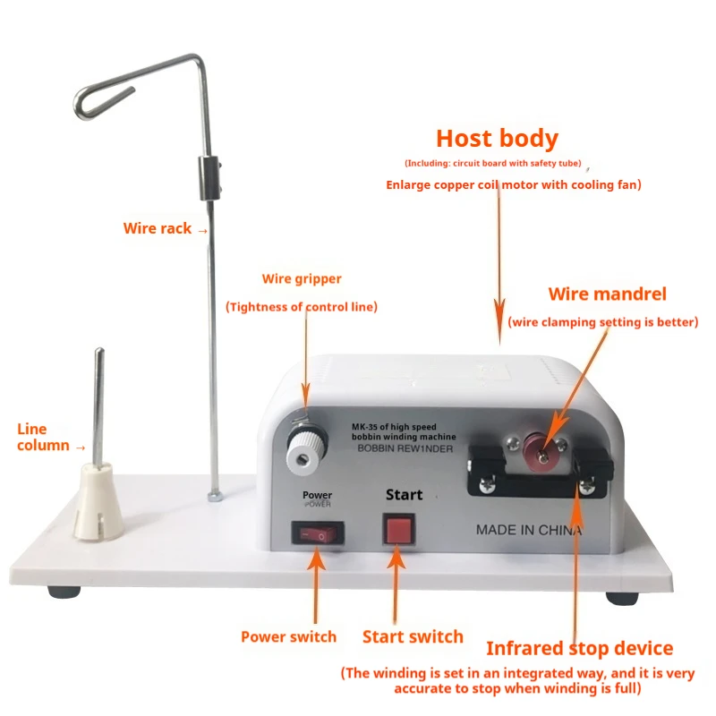 

Машина для намотки шпинделя швейной нити, машина для шаблонов, электронная намоточная машина нижней линии MK-35