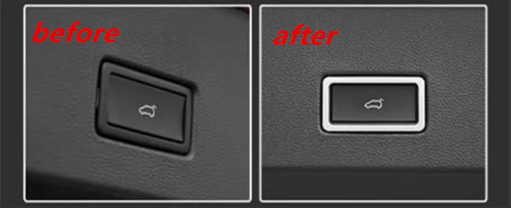 Car Trunk Switch Button Cover Sticker Trim for VW Tayron T-ROC TROC 2018+ Passat 2019+ Tiguan L 2017-2022 Viloran 2020+ Acc