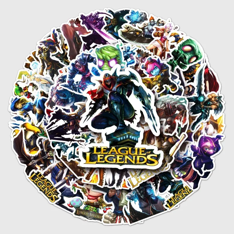 50/30/10PCS League of Legends Popular Game Peripheral Graffiti Personalized DIY Phone Case Luggage Water Cup Sticker Waterproof