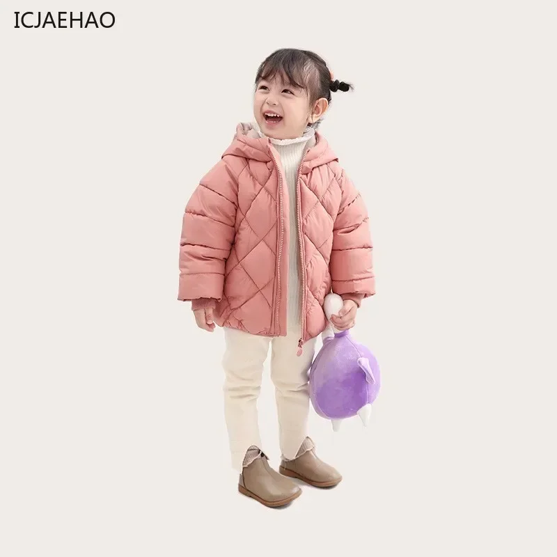 

2025 детское стеганое пальто, детская одежда, модная одежда на молнии для малышей, верхняя одежда с капюшоном для мальчиков, теплая куртка для девочек, весенне-зимняя одежда