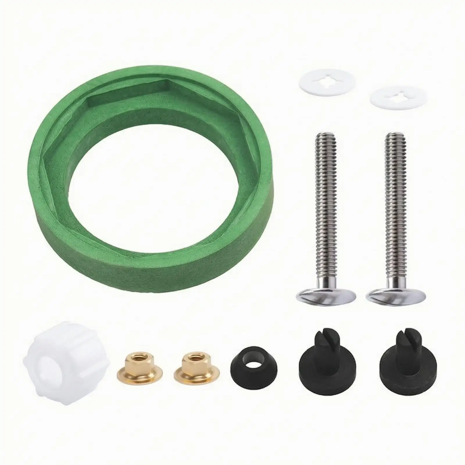 Leak Proof Toilet Bowl Gasket Replacement for AS738756-0070A Complete Tank Ring with Fasteners Nuts