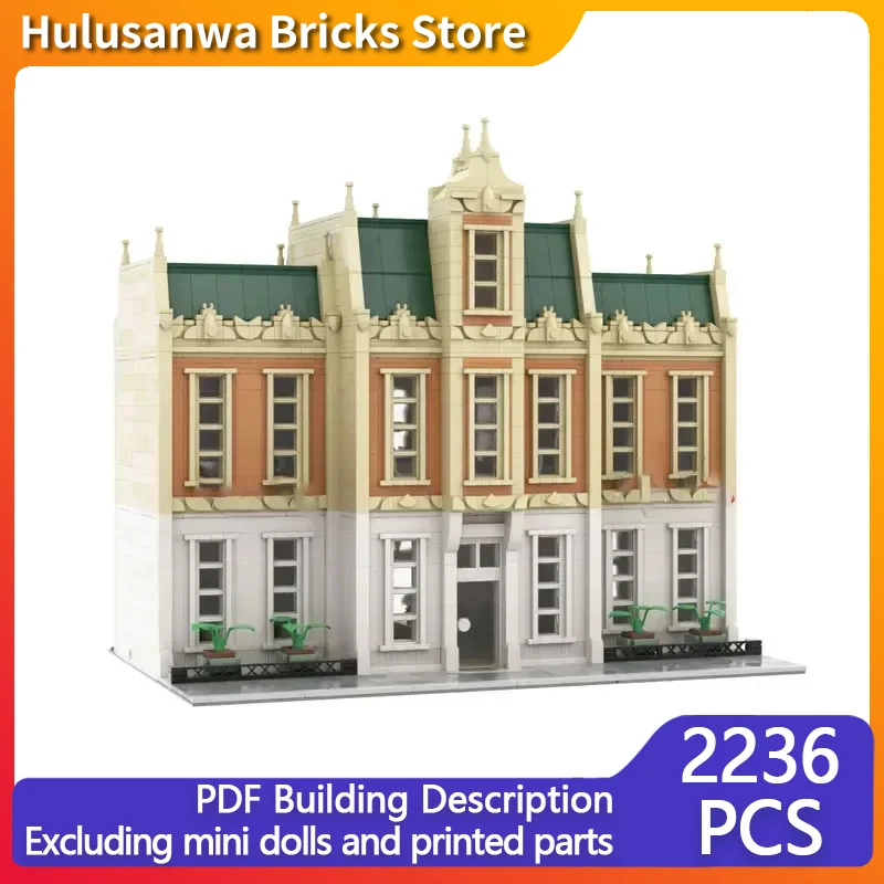 Popular Street View Model MOC Building Bricks Diplomatic Office Modular Technology Gifts Holiday Assemble Children Toys Suit