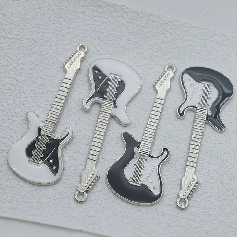 

10pcs Geometry Alloy Charms Guitar Love Heart pendant for make Necklace Keychains Diy crafts jewelry Accessories