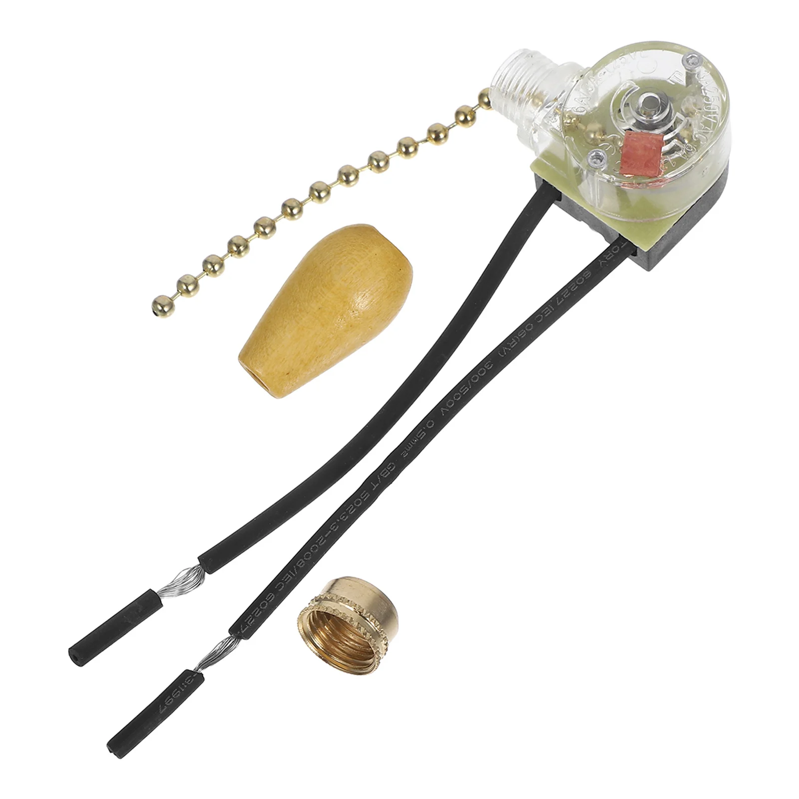 

3Pcs Durable Plastic Pull Chain Switches for Ceiling Lights Pendant Lamps Wall Fixtures Easy Install Pull Chain