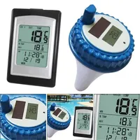 Solar Powered Wireless Pool Thermometer Swim SPA Pond Tub Waterproof Digital LCD Backlit Floating Temperature Transmitter Meter
