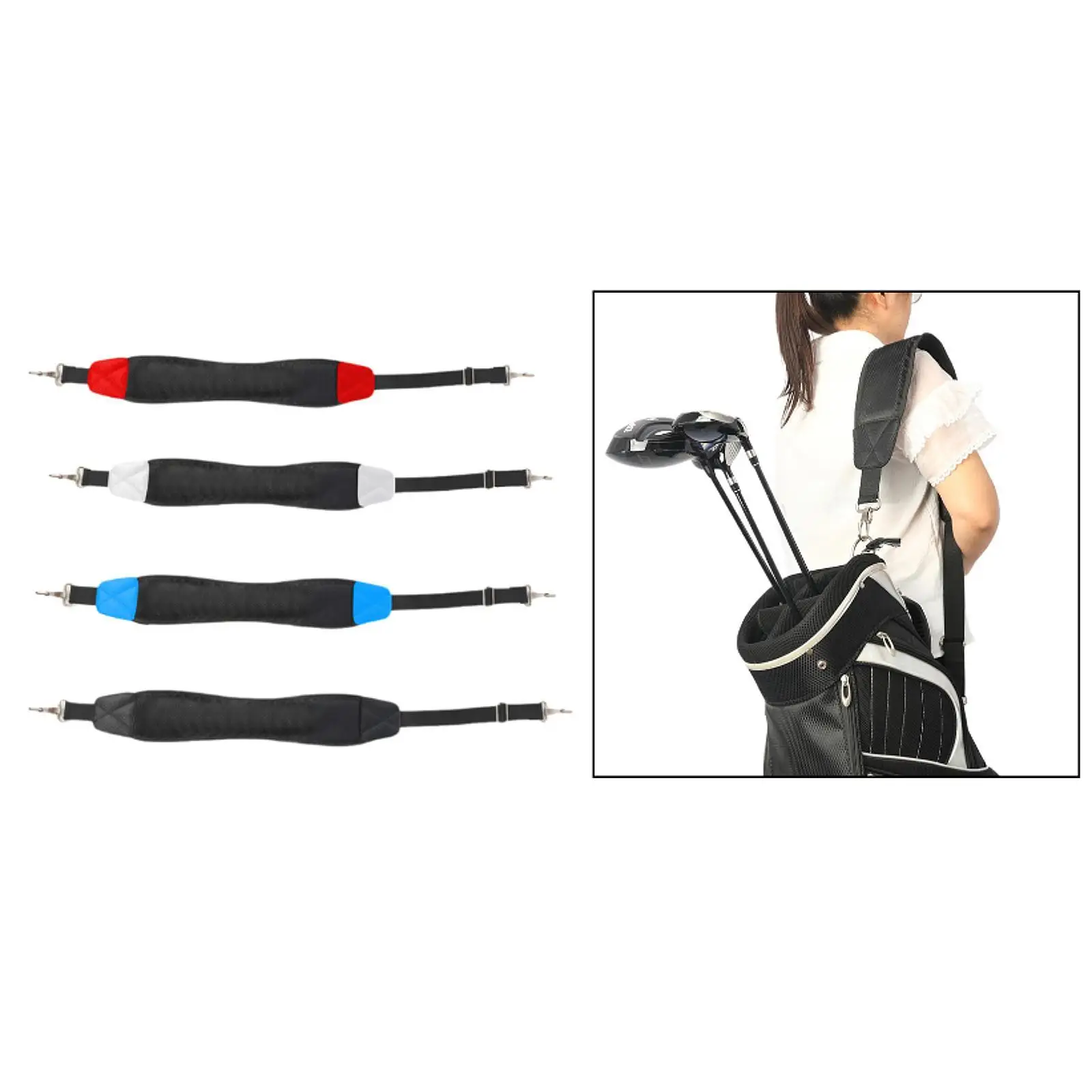 

Golf Bag Strap Adjustable Single Strap Comfort Portable Golf