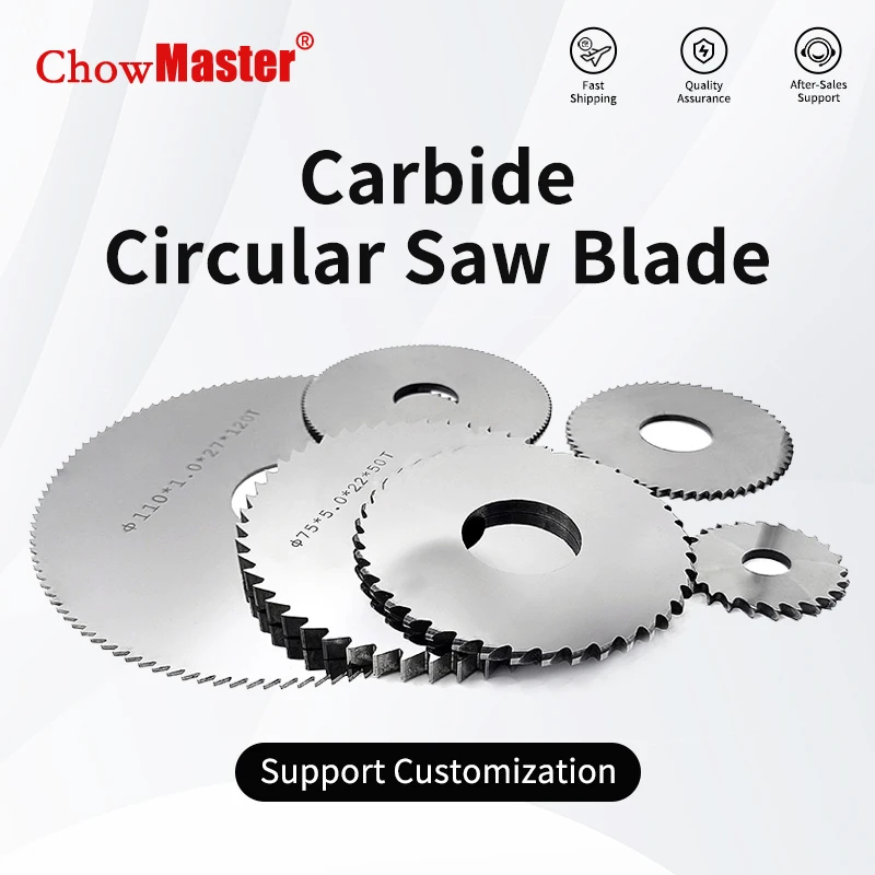 Chowmaster 16mm-110mm Tungsten Steel Milling Blade Solid Carbide Circular Saw Blade Blade Milling Cutter for Processing Metal