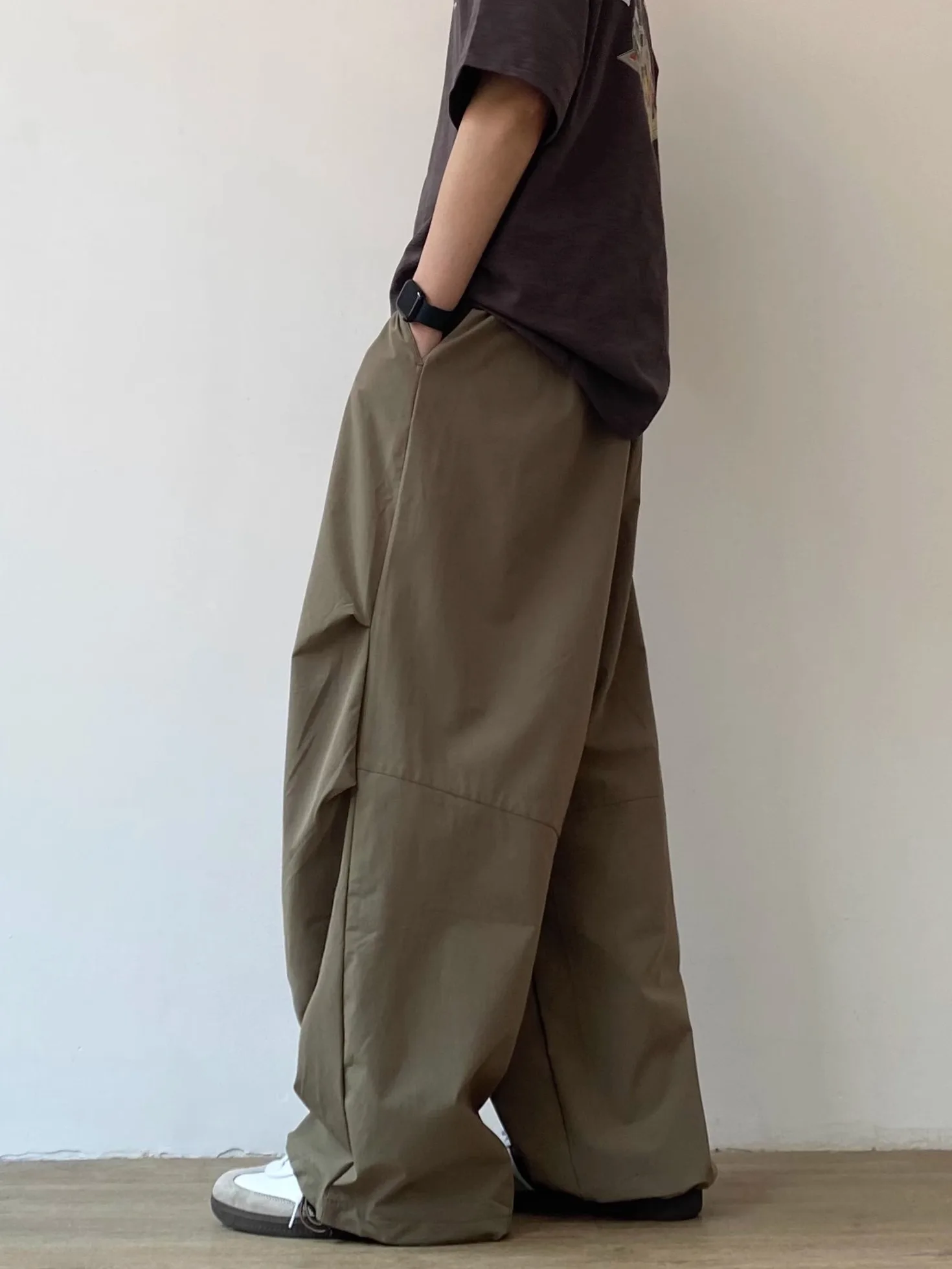 

American Sle Vintage Pleated Paratrooper Pants Men's Summer Loose Straight Casual Trousers Trendy Brand Versatile Long Pants