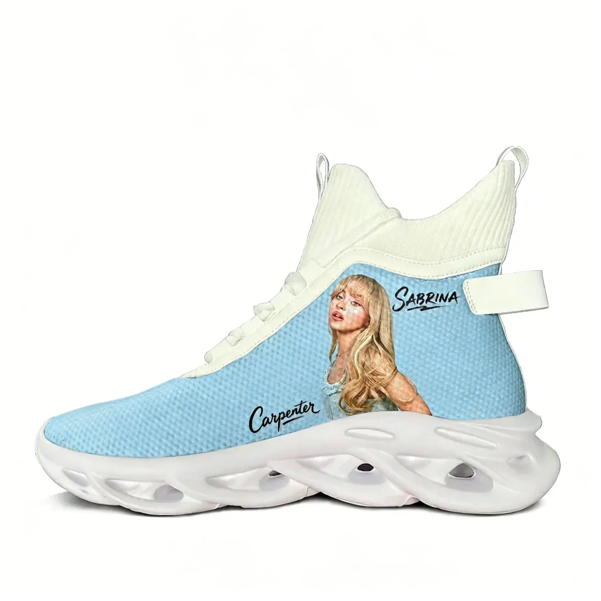 

Кроссовки Sabrina Carpenter High Top для мужчин и женщин, повседневные кеды, сетчатая обувь в стиле поп-певицы, с мягкой эластичной подошвой, белые
