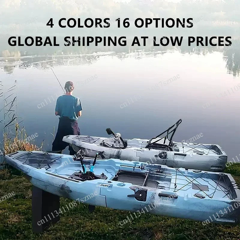 Pedal Driven Modular Kayak HDPE Fishing Boat Portable, Take Apart Canoe Motorized Lightweight Durable Accessories