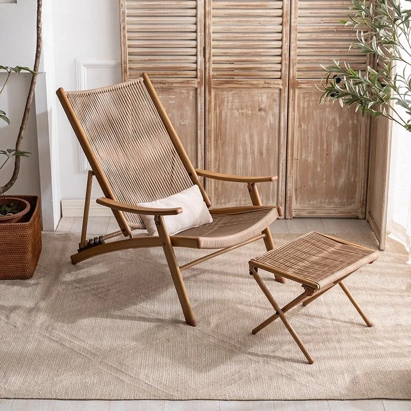 All-Weather Cushion Aluminum Frame Garden Silla De Playa Plegable Furniture Outdoor Patio Chair Weatherproof Wicker Chair