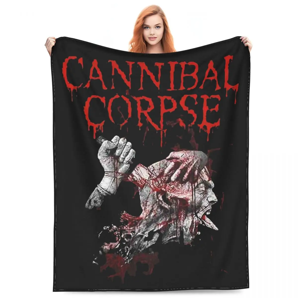 Cannibal Corpse Songs Rock Band Merch Blankets Fleece Home Horror Throw Blankets Cozy Ultra-Soft for Office Plush Thin Quilt