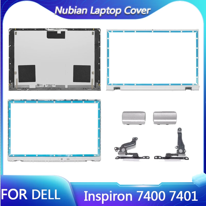 New Original For DELL Inspiron 7400 7401 Laptop Housing LCD Back Top Cover Front Bezel Hinges Hinge Cover Rear Lid 0NCVP1 0CYKR7