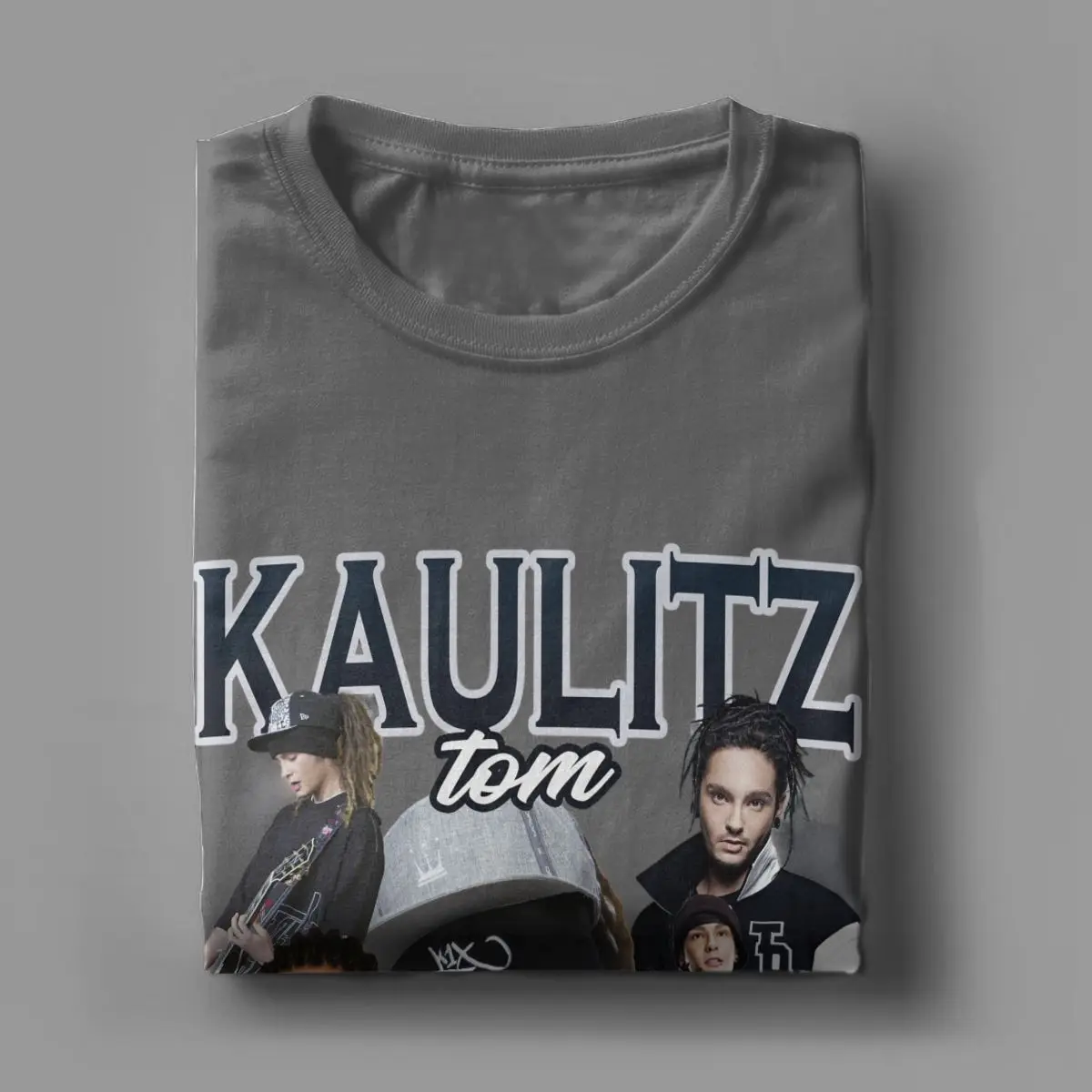 T-shirt à Manches Courtes en Coton pour Homme, Vêtement Créatif, Col Ras du Cou, Grande Taille, Tokio Hotel Tom Kaulitz