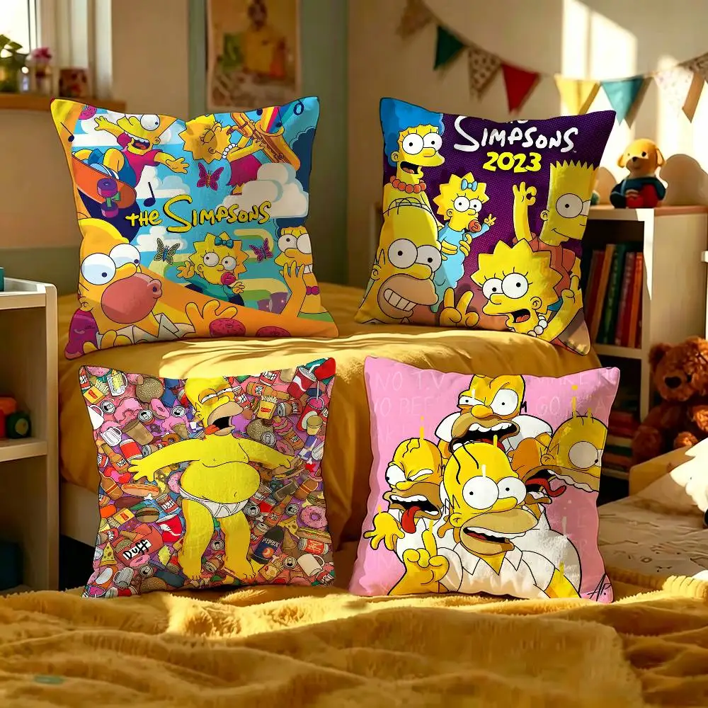 Amine S-SimpsonS Cushion Cover Car Throw Pillow Case For Sofa Car Christmas Gift 40x40cm 45x45cm