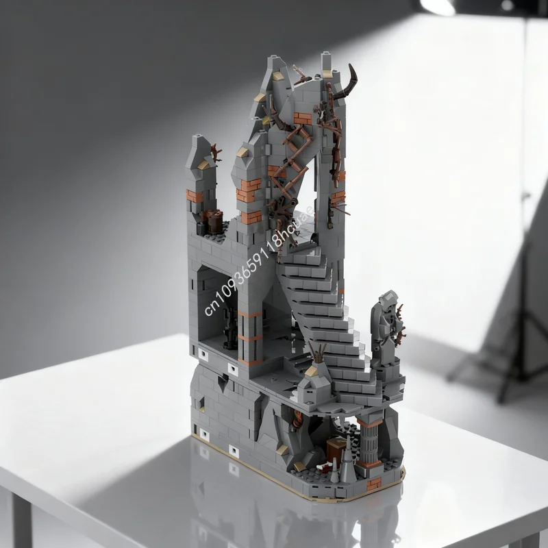 

1136 деталей MOC UCS Дол-Гулдур, часть 3, модель из «Властелина колец», подарки на Рождество, игрушки, строительные блоки, архитектурные конструкторы, креативная идея для самостоятельной сборки