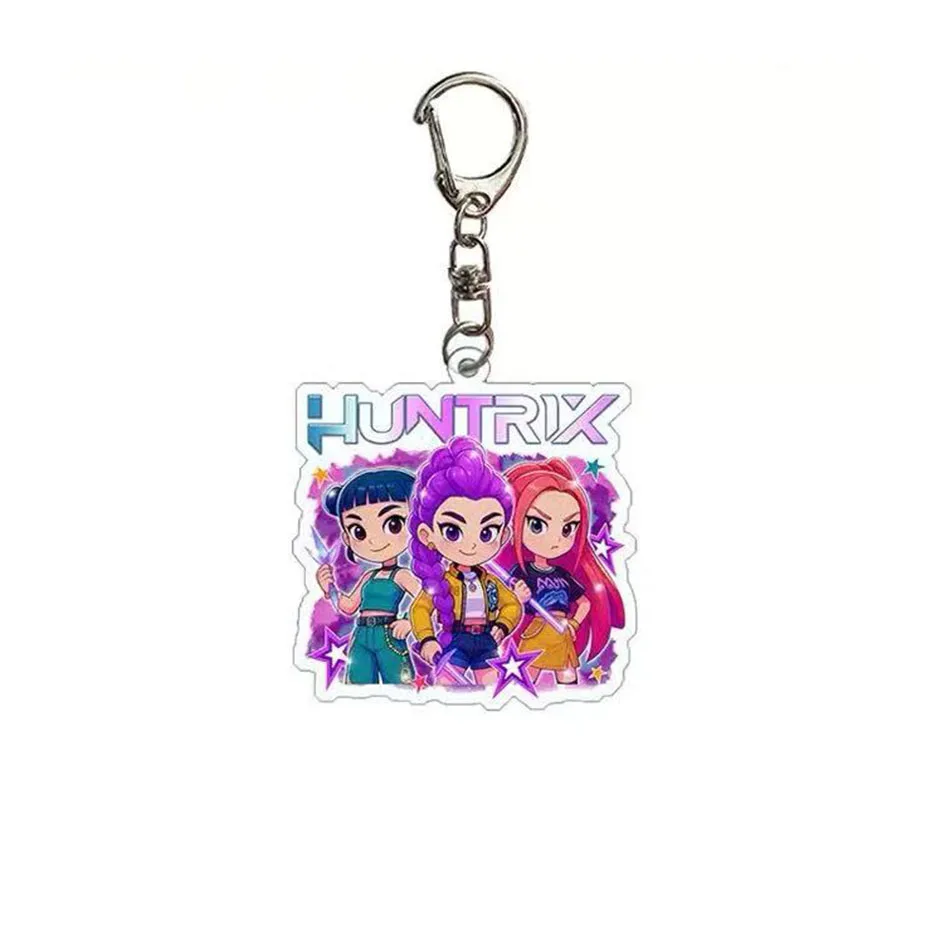 Kpop شيطان الصيادين سلاسل المفاتيح الصغيرة الذهبي المعبود رومي زوي جينو ميرا النمر Keyrings-Kpop المشجعين اكسسوارات الهدايا