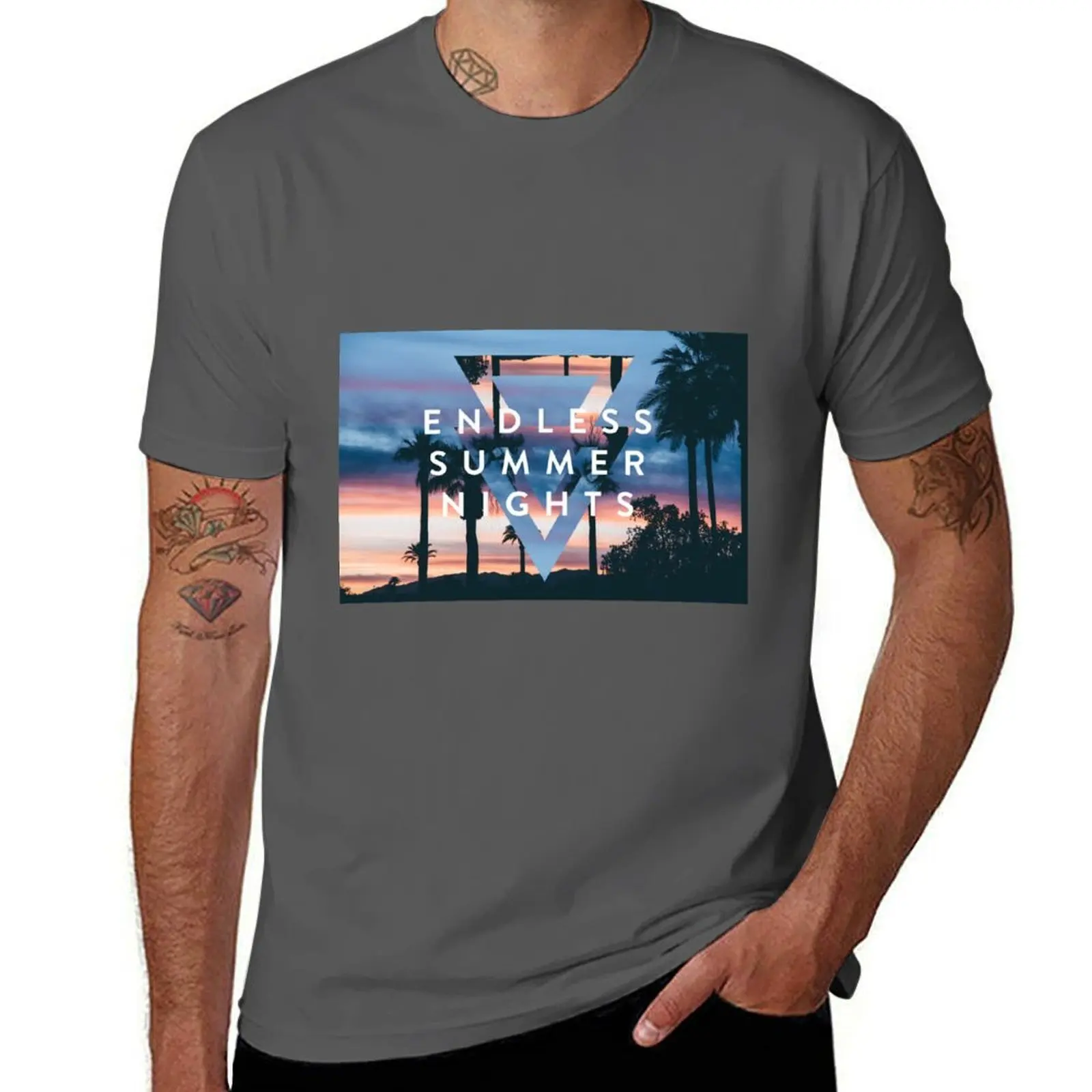 

Endless Summer Nights T-Shirt t shirt men 100% cotton luxury brand man t shirt cotton high quality T-Shirt