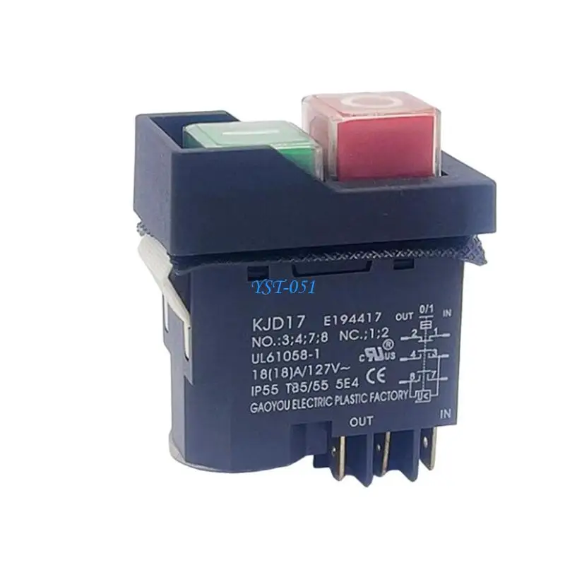 

E15A Electromagnetic Control Switches 127V 18A Push Button Switches for Outdoor Use