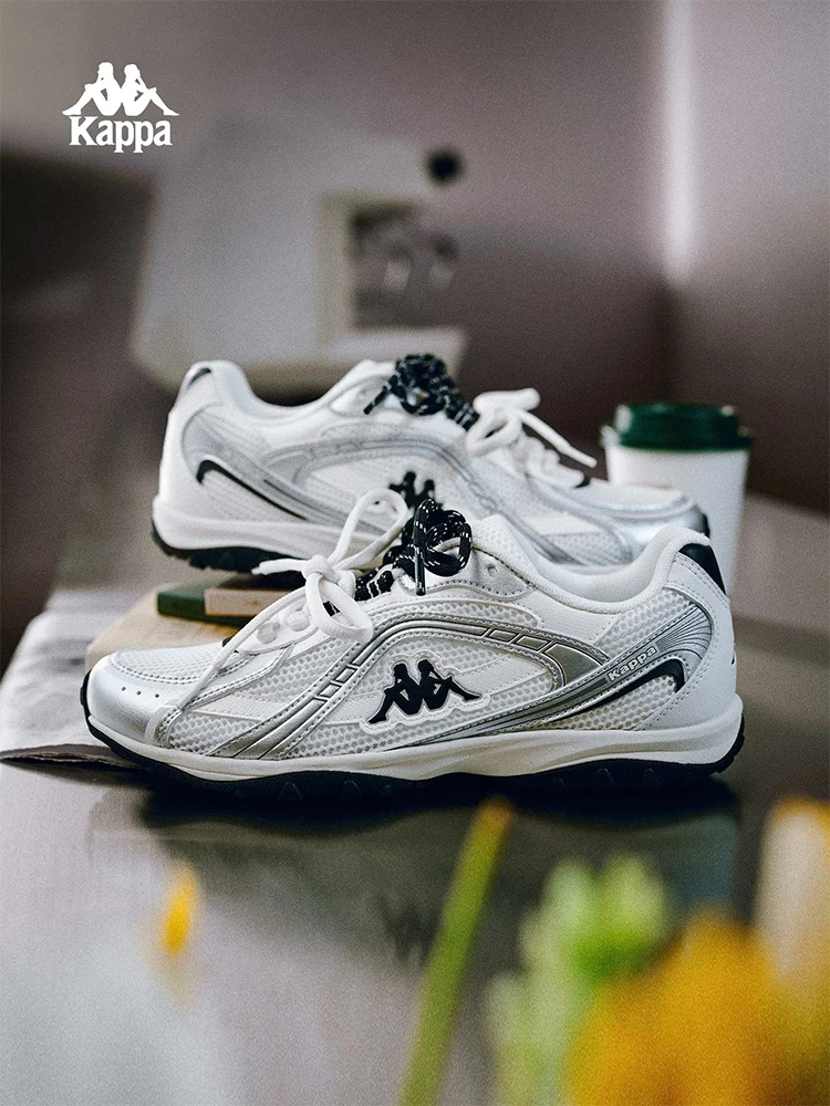 Kappa Men's and Women's Shoes, Millennium-Style Sports Jogging Shoes, Mesh Breathable Casual Sports Shoes for Couples