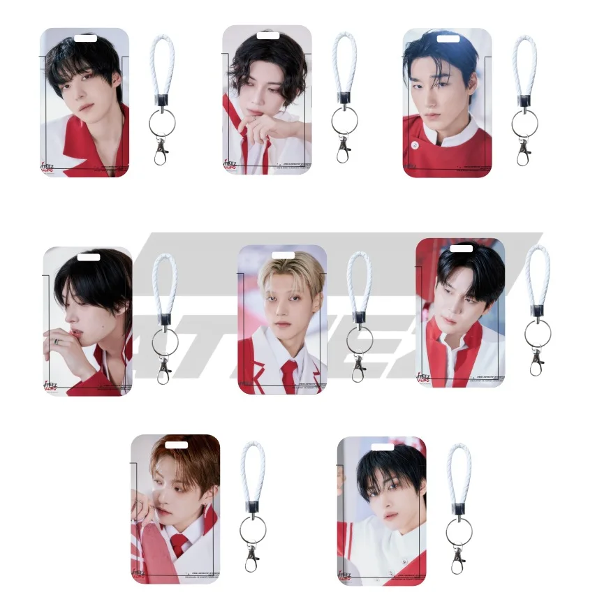 Idol Boy ATEEZ New Style Work ID Holder Student Campus Card Holder Bus Meal Card Mingi Yunho Seonghwa Jongho San Fans Gifts