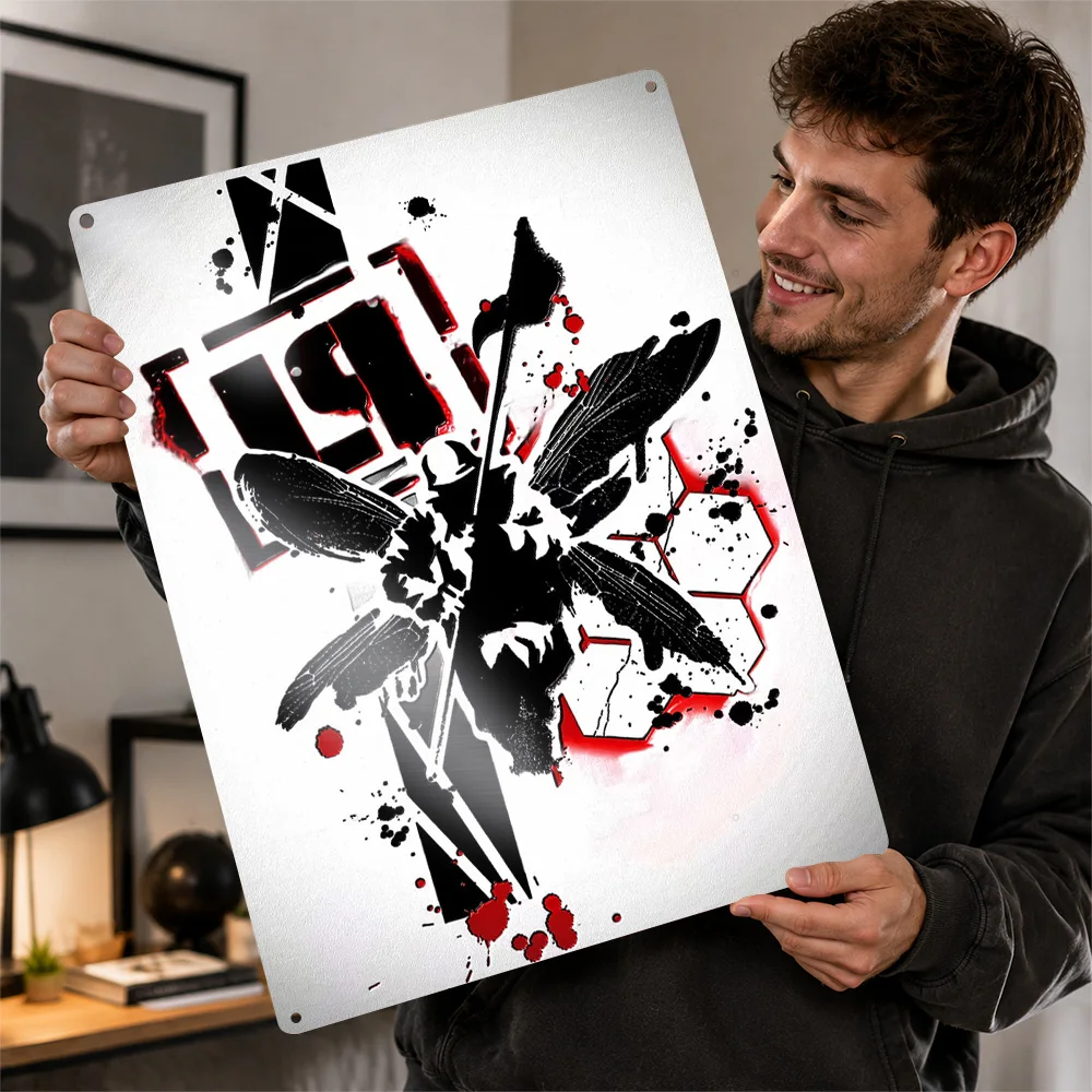 Linkin Park Winged Soldier Printed Poster Graphic Wall Art For Music Studio Personalized Aluminum Metal Sign Band Fan Gift Idea
