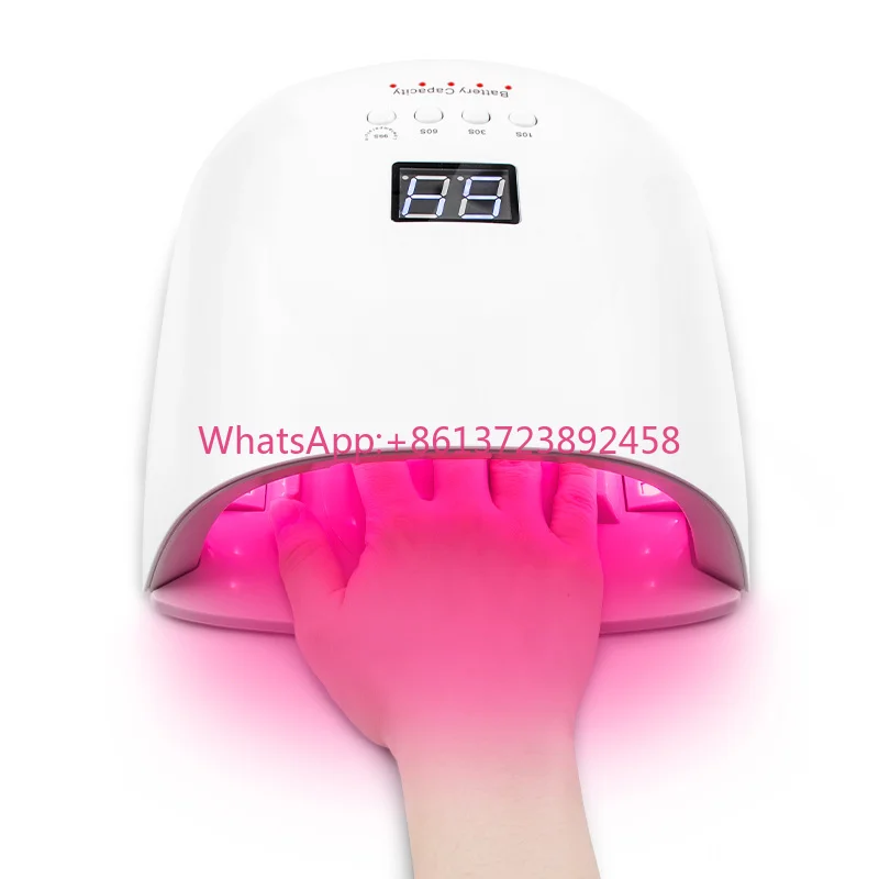 Magic Bright Fancy Color 86w Powerful Red Light Cordless and Rechargeable Sun LED UV Nail Lamp Light Private Label