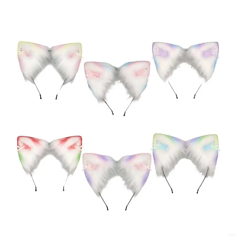 Serre-tête avec oreilles chat doux, bandeau doux pour femmes enfants, Costume fête, usage quotidien, Y166