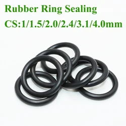 100/lot O Ring Nitrile Rubber O-ring Sealing Gasket Black NBR Oil Resistant Seal Ring CS 1/1.5/2.0/2.4/3.1/4mm for Car Plumbing