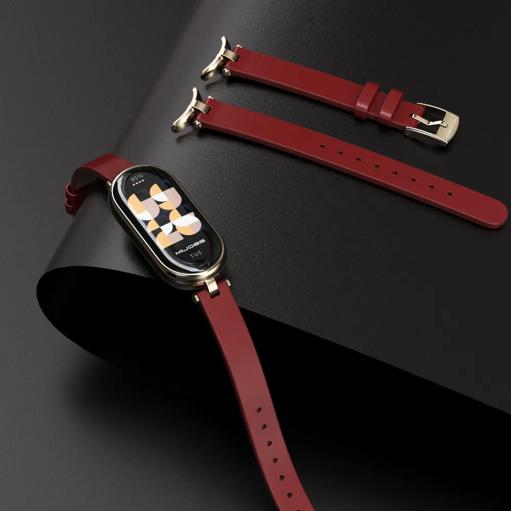 Strap for Xiaomi Mi Band 10 9 8 Bracelet Mijobs Smart Band 8 Strap Miband 9 Small Wrist Leather Wristband Correa