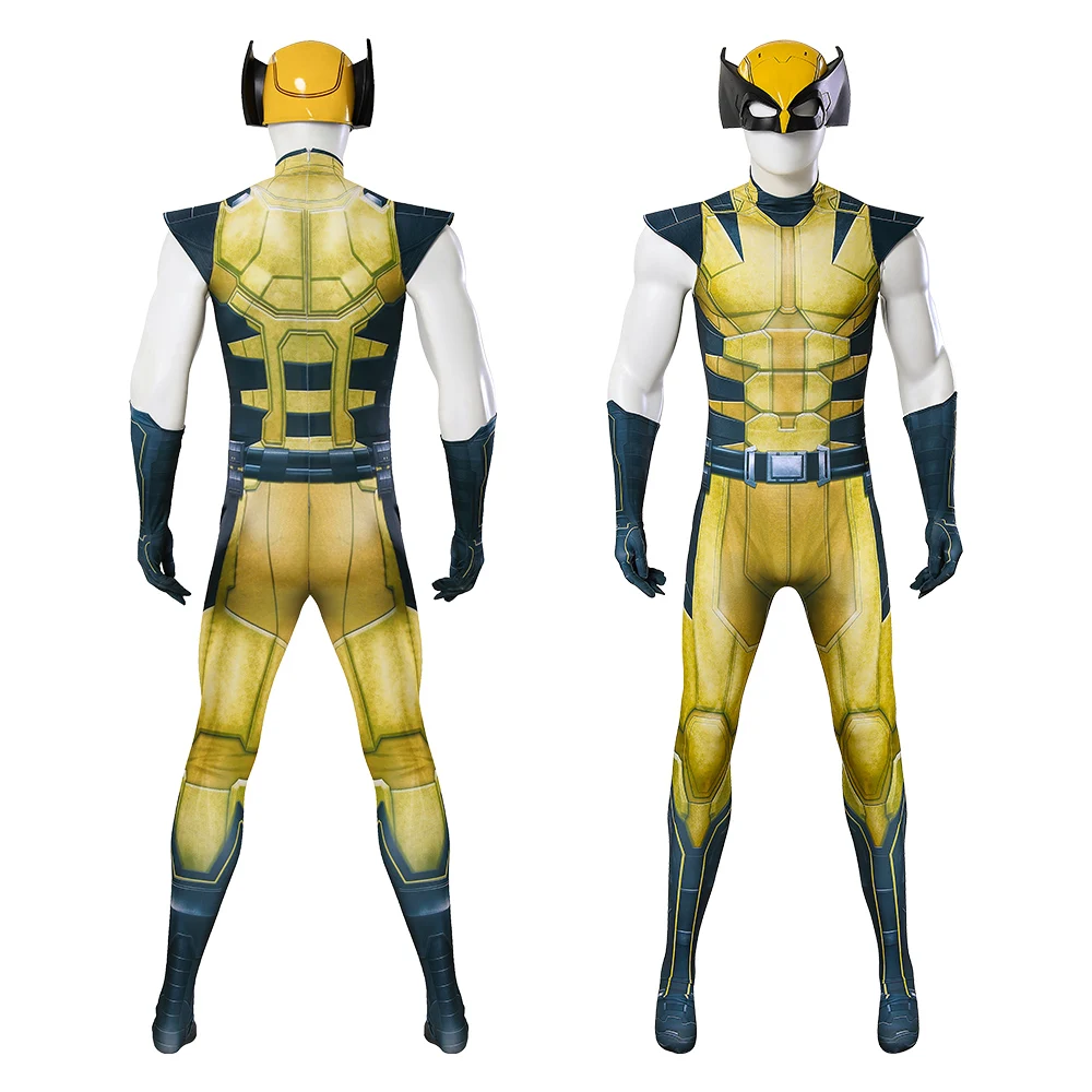 

Yellow Blue Claw Superhero Bodysuit Cosplay Costume Full Set XS-XXXL Halloween Christmas Comic Con