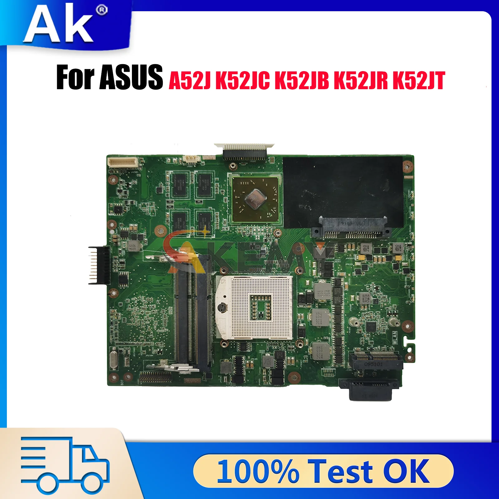 

K52JR Материнская плата для ноутбука ASUS K52JC K52JU K52JV K52J A52J K52JE K52JB K52JR K52JT Материнская плата для ноутбука 100% tests ОК быстрая доставка