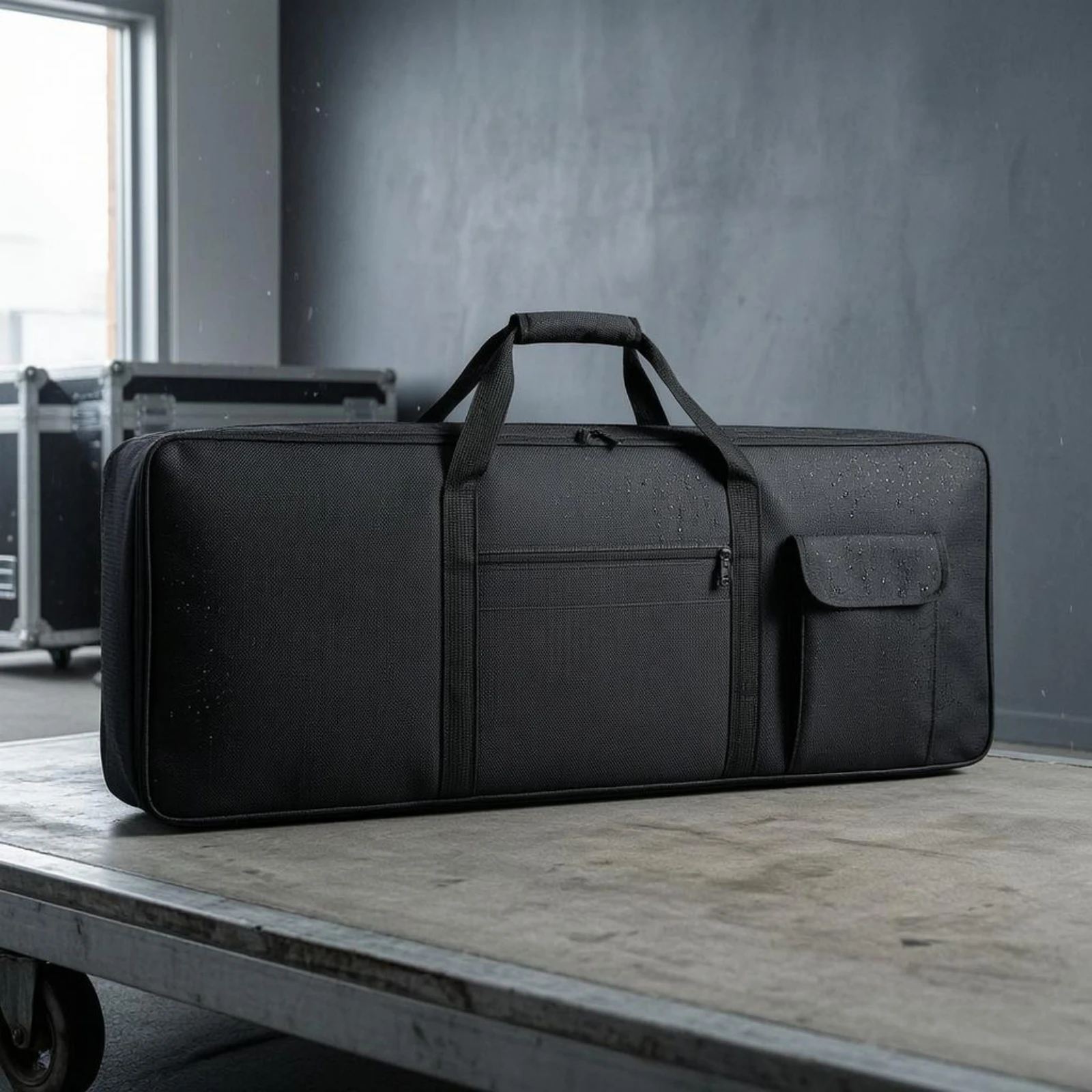 Padded Keyboard Case Reinforced Seams Padded Keyboard Gig Bag Instrument Storage Multiple Pockets for Transport