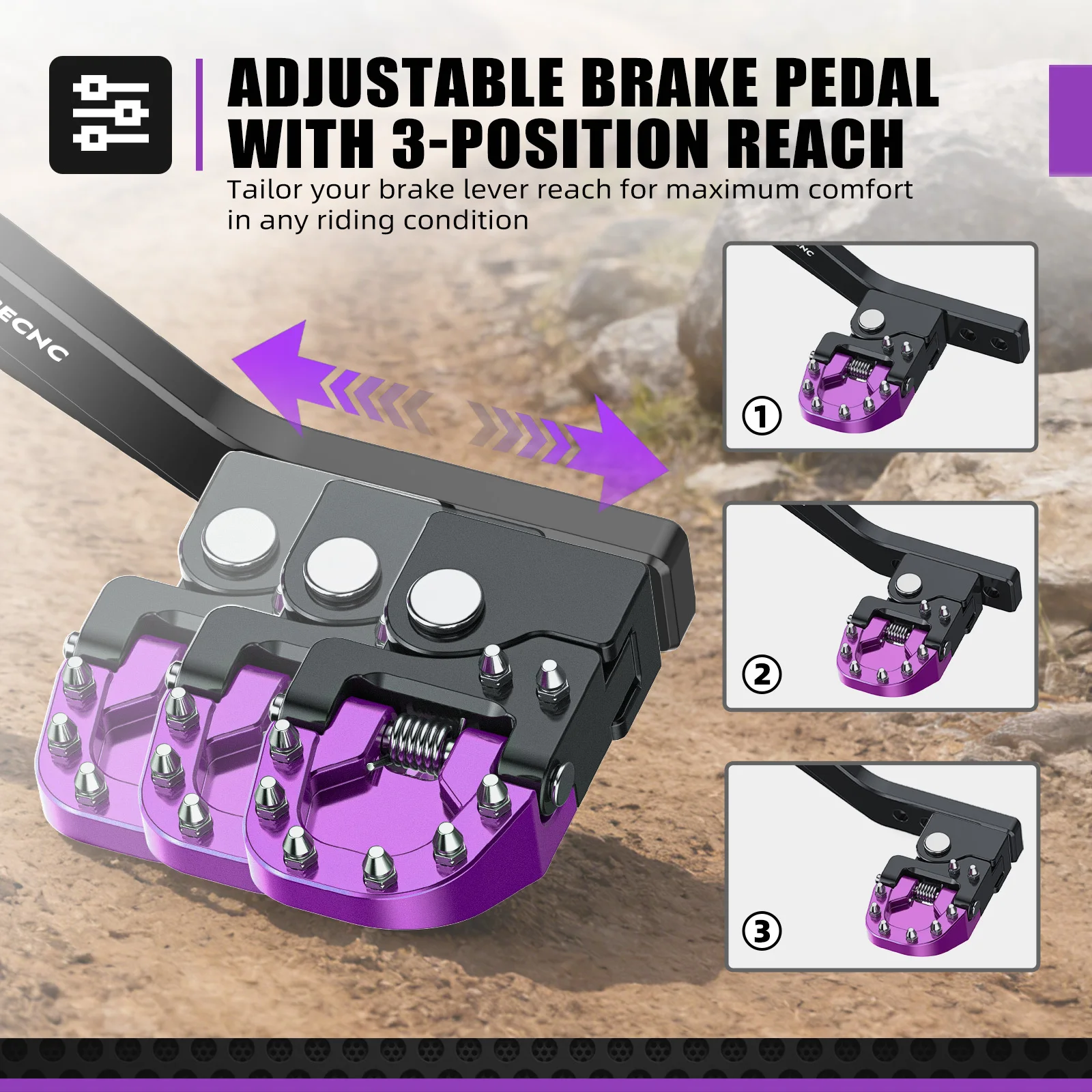 For Surron light bee X S Segway X160 X260 Electric Bike Hydraulic Rear Foot Brake & Enlarged Footrests & Foot Pegs Support Brace