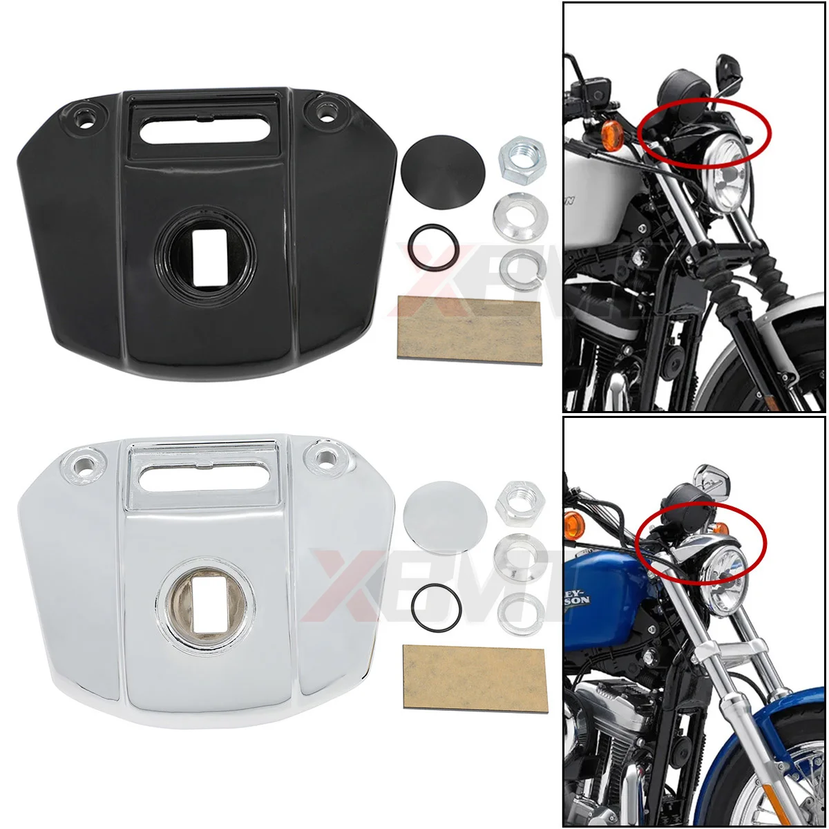 

Motorcycle Headlight Black / Chrome Mount Bracket For Harley Sportster XL 883 1200 XL883 XL1200 1992-2013