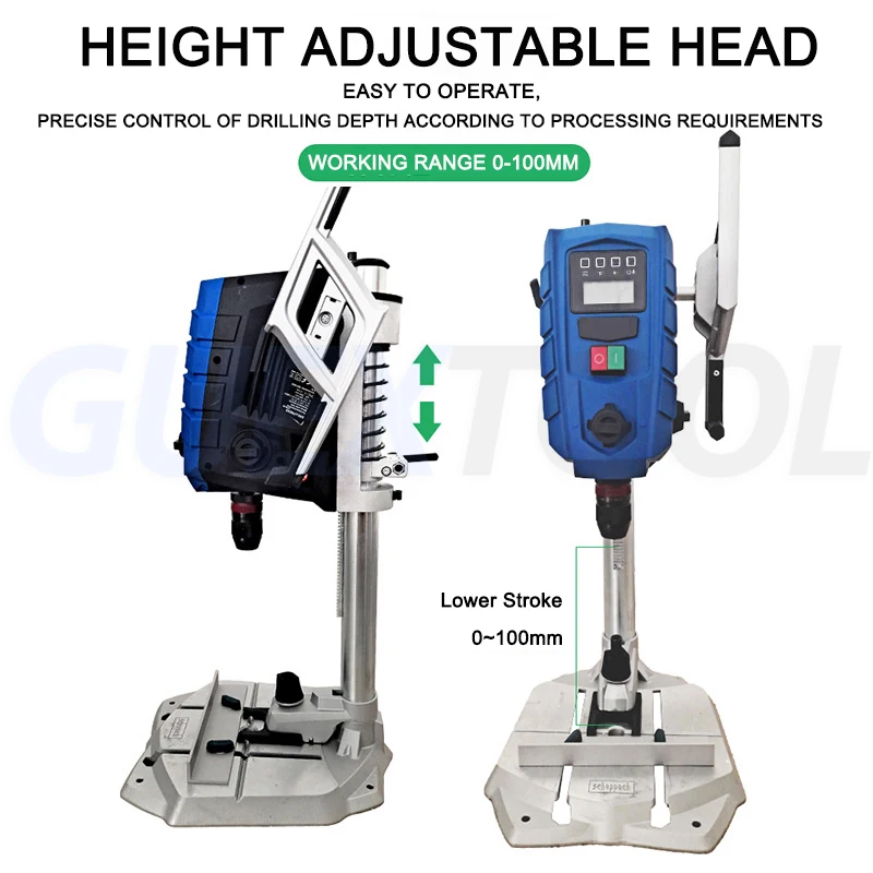 Small Household 220V Drilling Tool Digital Display High-Precise Table Drill Industry Boring Machine Woodworking Electric Driller