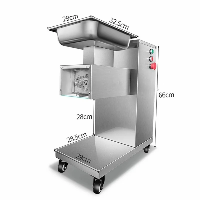 220V Electric Slicer Meat Cutter Machine Commercial Stainless Steel Meat Slicer Vegetable Cutting Machine Shredded Diced