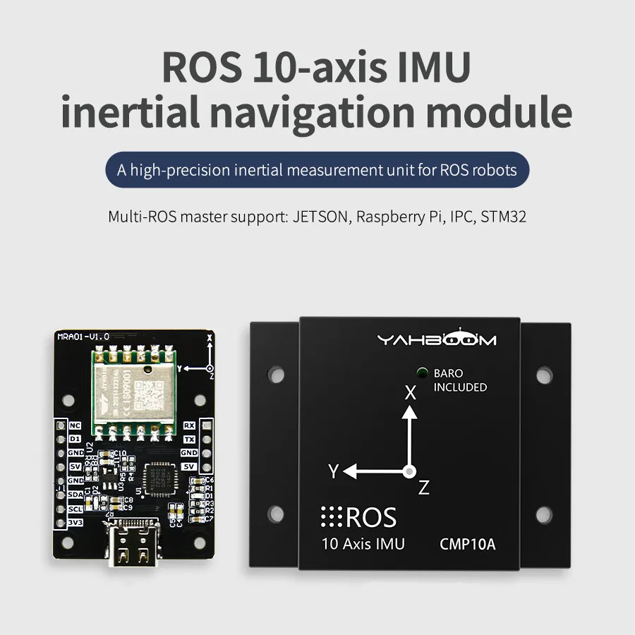 Yahboom 10 Axis ARHS Sensor Module with Accelerometer Gyroscope Magnetometer Air Pressure Gauge for ROS Robot RaspebrryPi Jetson