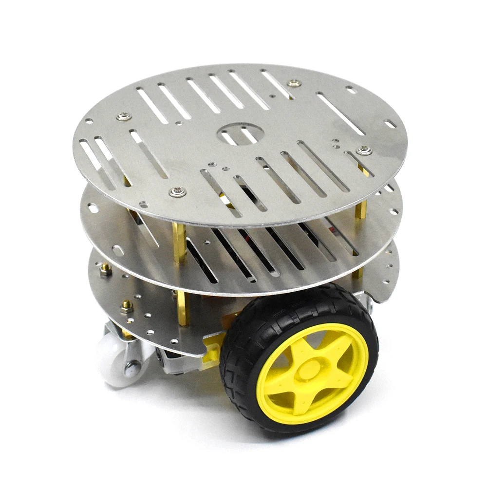 aluminum car chassis DIY ultrasonic intelligent obstacle avoidance car 2WD four-wheel drive chassis