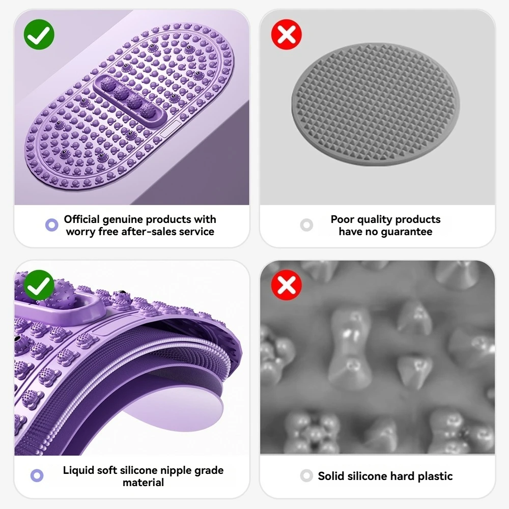 لوحة ضغط أصابع القدم من السيليكون الناعم السائل - وسادة تدليك لطيفة على القدمين مع حصيرة الضغط الإبري للجري بطيئة للغاية