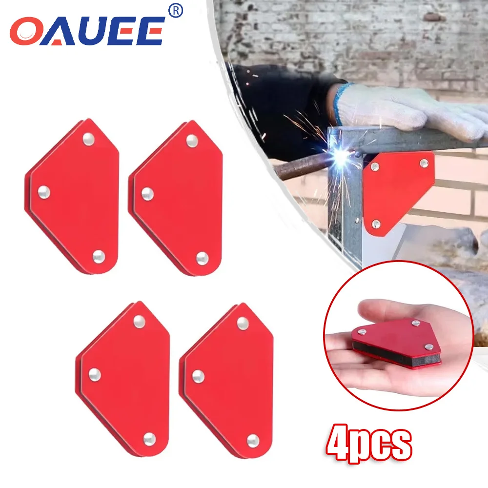 

4PCS Magnetic Welding Fixed Angle Tool Mini Triangle Welding Positioner Strong Welding Fixture 3 Angles Auxiliary Accessories