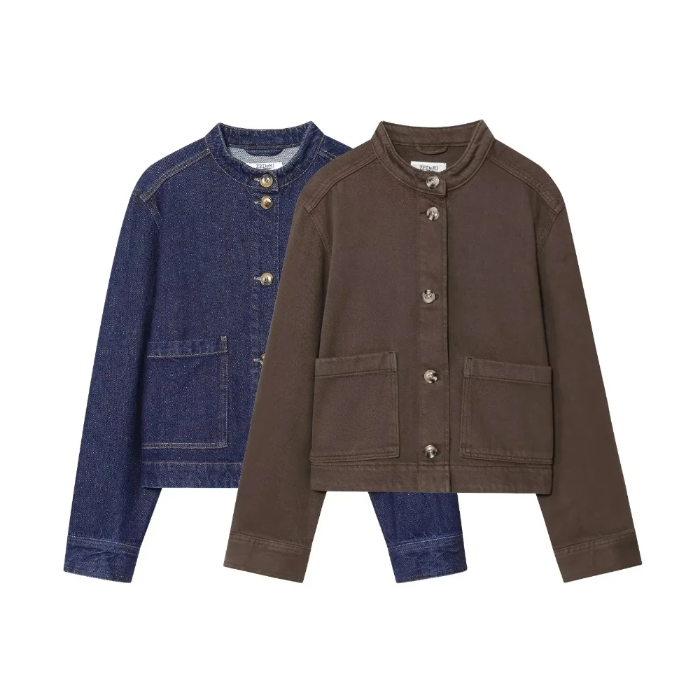 

KONDALA женская элегантная повседневная куртка, классическая винтажная куртка с круглым вырезом и карманами на пуговицах, осень 2021, модная простая универсальная женская куртка